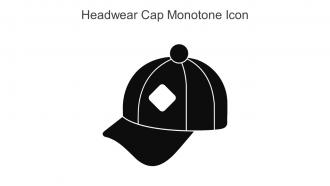 Headwear Cap Monotone Icon In Powerpoint Pptx Png And Editable Eps Format
