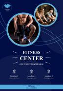 Health and fitness promotion two page brochure flyer template