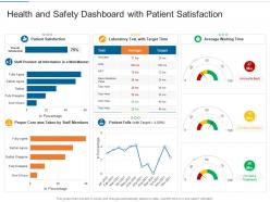 Health And Safety Dashboard With Patient Satisfaction