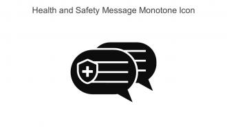 Health And Safety Message Monotone Icon In Powerpoint Pptx Png And Editable Eps Format