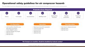 Health And Safety Of Employees Operational Safety Guidelines For Air Compressor Hazards