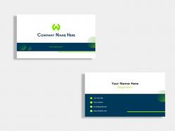 Health and wellness coach business card design template