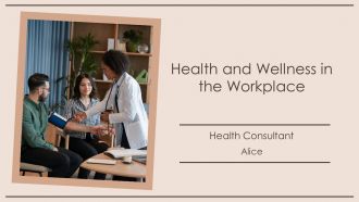 Health And Wellness In The Workplace PPT Presentation AT