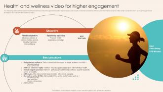 Health And Wellness Video For Higher Engagement Introduction To Healthcare Marketing Strategy SS V