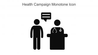 Health Campaign Monotone Icon In Powerpoint Pptx Png And Editable Eps Format