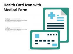 Health card icon with medical form
