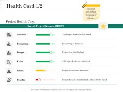Health card schedule scope of project management