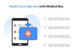 Health care app icon with medical box