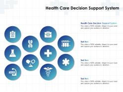 Health care decision support system ppt powerpoint presentation styles good