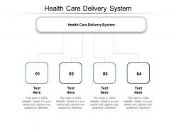 Health care delivery system ppt powerpoint presentation file display cpb