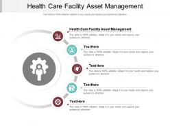 Health care facility asset management ppt powerpoint presentation show background image cpb
