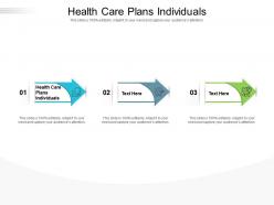 Health care plans individuals ppt powerpoint presentation summary aids cpb