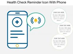Health check reminder icon with phone