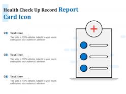Health check up record report card icon