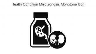 Health Condition Misdiagnosis Monotone Icon In Powerpoint Pptx Png And Editable Eps Format