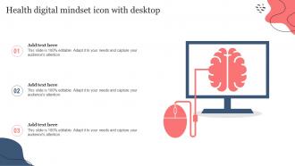 Health Digital Mindset Icon With Desktop