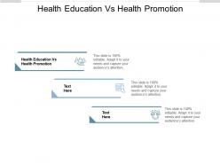 Health education vs health promotion ppt powerpoint presentation styles graphics cpb