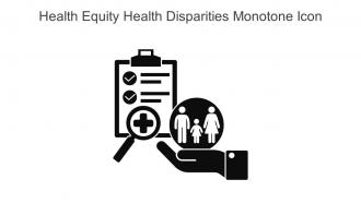 Health Equity Health Disparities Monotone Icon In Powerpoint Pptx Png And Editable Eps Format