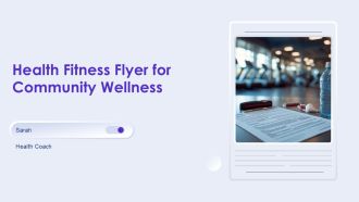 Health Fitness Flyer For Community Wellness PPT Mockup AT