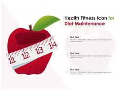 Health fitness icon for diet maintenance