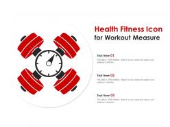 Health Fitness Icon For Workout Measure