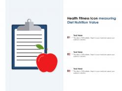 Health fitness icon measuring diet nutrition value