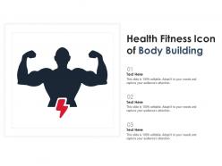 Health fitness icon of body building