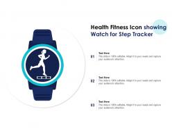 Health Fitness Icon Showing Watch For Step Tracker