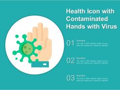 Health Icon With Contaminated Hands With Virus