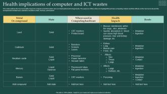 Health Implications Of Computer And Ict Wastes Carbon Free Computing