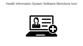 Health Information System Software Monotone Icon In Powerpoint Pptx Png And Editable Eps Format
