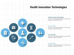 Health innovation technologies ppt powerpoint presentation professional background image