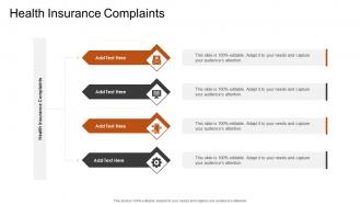Health Insurance Complaints In Powerpoint And Google Slides Cpb