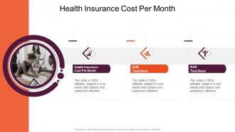 Health Insurance Cost Per Month In Powerpoint And Google Slides Cpb