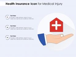 Health insurance icon for medical injury