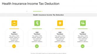 Health Insurance Income Tax Deduction In Powerpoint And Google Slides Cpb