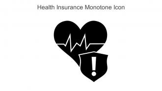 Health Insurance Monotone Icon In Powerpoint Pptx Png And Editable Eps Format