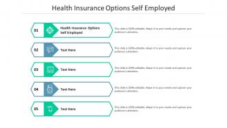 Health insurance options self employed ppt powerpoint presentation infographics graphics pictures cpb