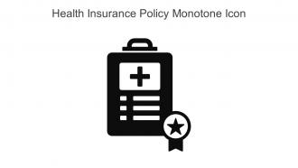 Health Insurance Policy Monotone Icon In Powerpoint Pptx Png And Editable Eps Format