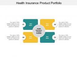 Health insurance product portfolio ppt powerpoint presentation slides layout ideas cpb