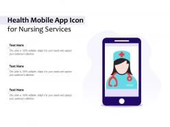 Health mobile app icon for nursing services