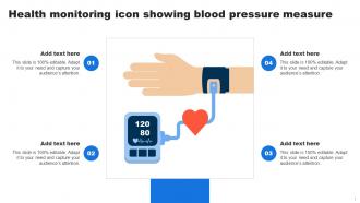 Health Monitoring Icon Showing Blood Pressure Measure