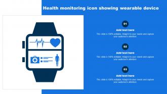 Health Monitoring Icon Showing Wearable Device