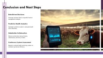 Health Monitoring Systems For Livestock Operations PPT Summary AT Visual Content Ready