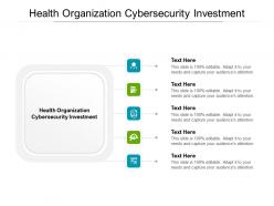 Health organization cybersecurity investment ppt powerpoint presentation visual aids example file cpb