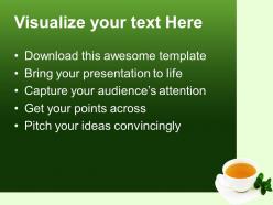 Health powerpoint templates cup of tea graphic ppt slide designs