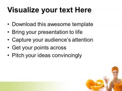 Health powerpoint templates fresh orange slices ppt slides