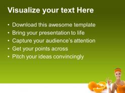 Health powerpoint templates fresh orange slices ppt slides