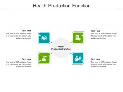 Health production function ppt powerpoint presentation pictures graphics download cpb