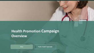 Health Promotion Campaign Overview PPT Slides ACP